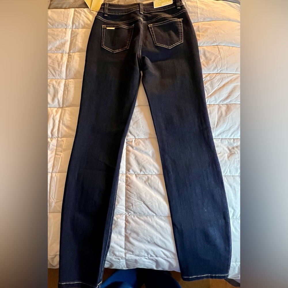 NWT MICHAEL Michael Kors dark wash denim blue jeans. Selma skinny. Women’s 2 - Picture 6 of 10